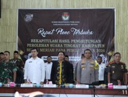 Kapolres Bener Meriah Hadiri Rapat Pleno Terbuka Rekapitulasi Hasil Penghitungan Suara Tingkat Kabupaten.