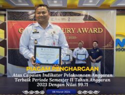 Gayo Treasury Award Satuan Kerja Lingkup KPPN Takengon Rutan Bener Meriah Terima Penghargaan