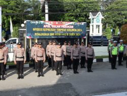 Polres Aceh Tengah Laksanakan Apel Gelar Pasukan operasi kepolisian terpusat Seulawah 2024