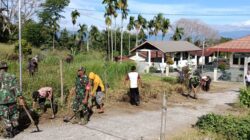 Danramil 04/PRG Dampingi Masyarakat Bergotong Royong