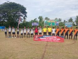 Dalam Meriahkan HUT RI ke-79 Danramil 12/Sakti Gelar Turnamen Futsal Se-Kecamatan Sakti