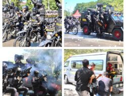 Sinergi TNI, Polri, dan Brimob Polda Aceh, Polres Pidie Jaya Gelar Simulasi Sispam Kota Jelang Pilkada 2024