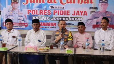 Kapolres Pidie Jaya Mantapkan Sinergi Lintas Sektor Menjelang Pilkada dalam Forum Jum’at Curhat