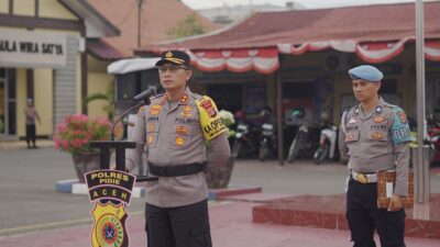 Polres Pidie Gelar Apel Kesiapan Pengamanan Kampanye Terbuka Pilkada 2024